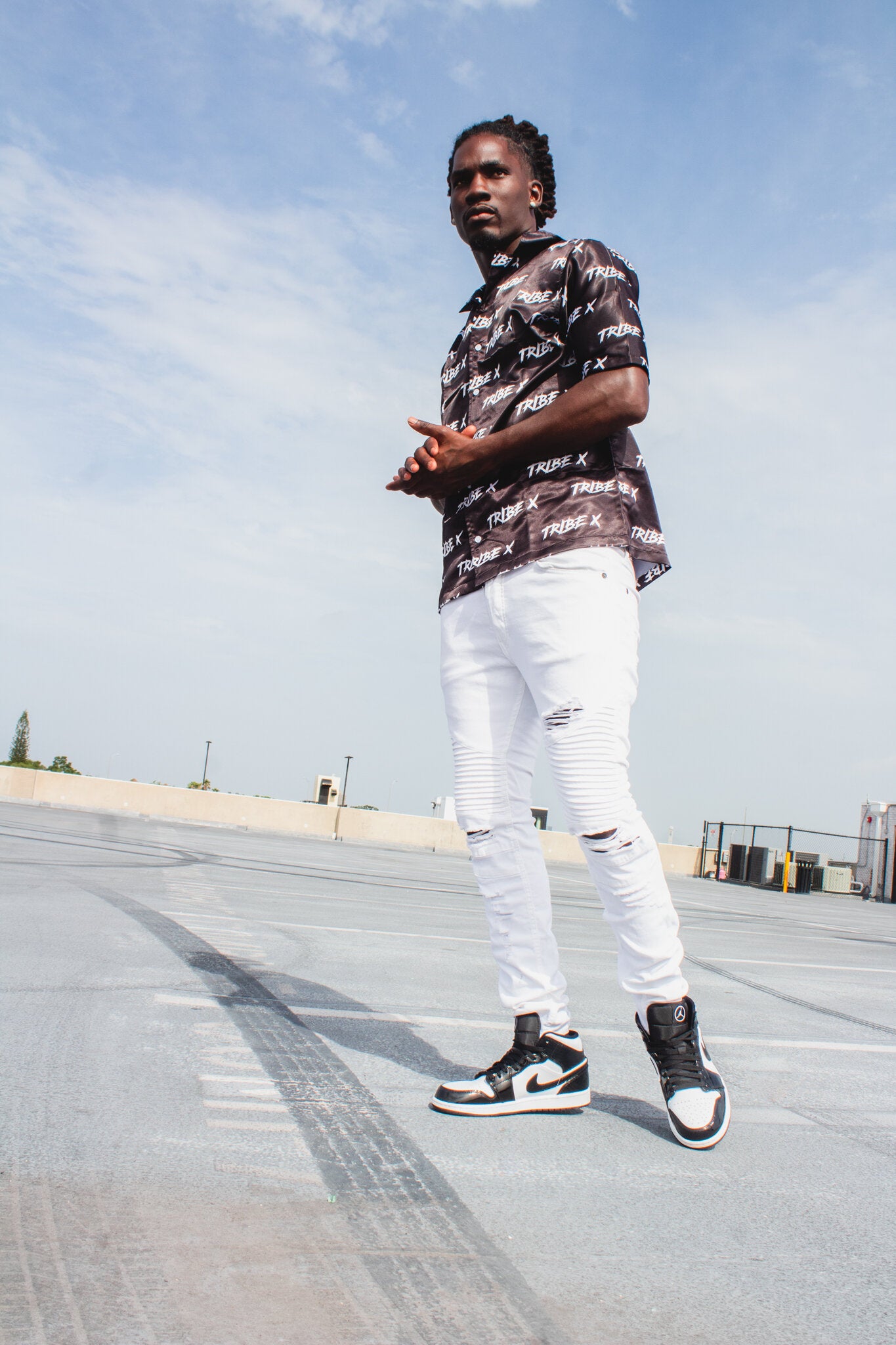 Alternate Logo Allover Print Shirt (Black)