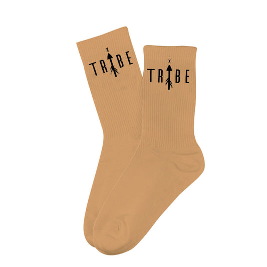 Tribe X Logo Socks - Tan