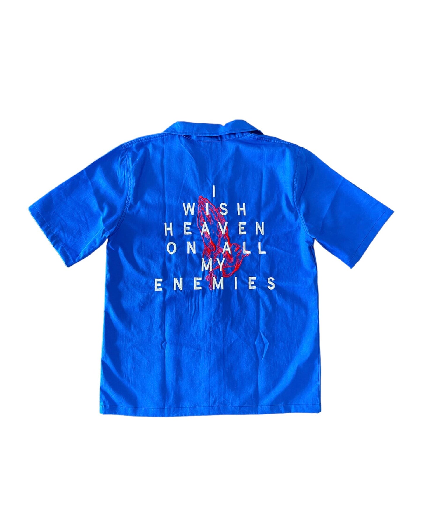 “I Wish Heaven” Button Up - Blue