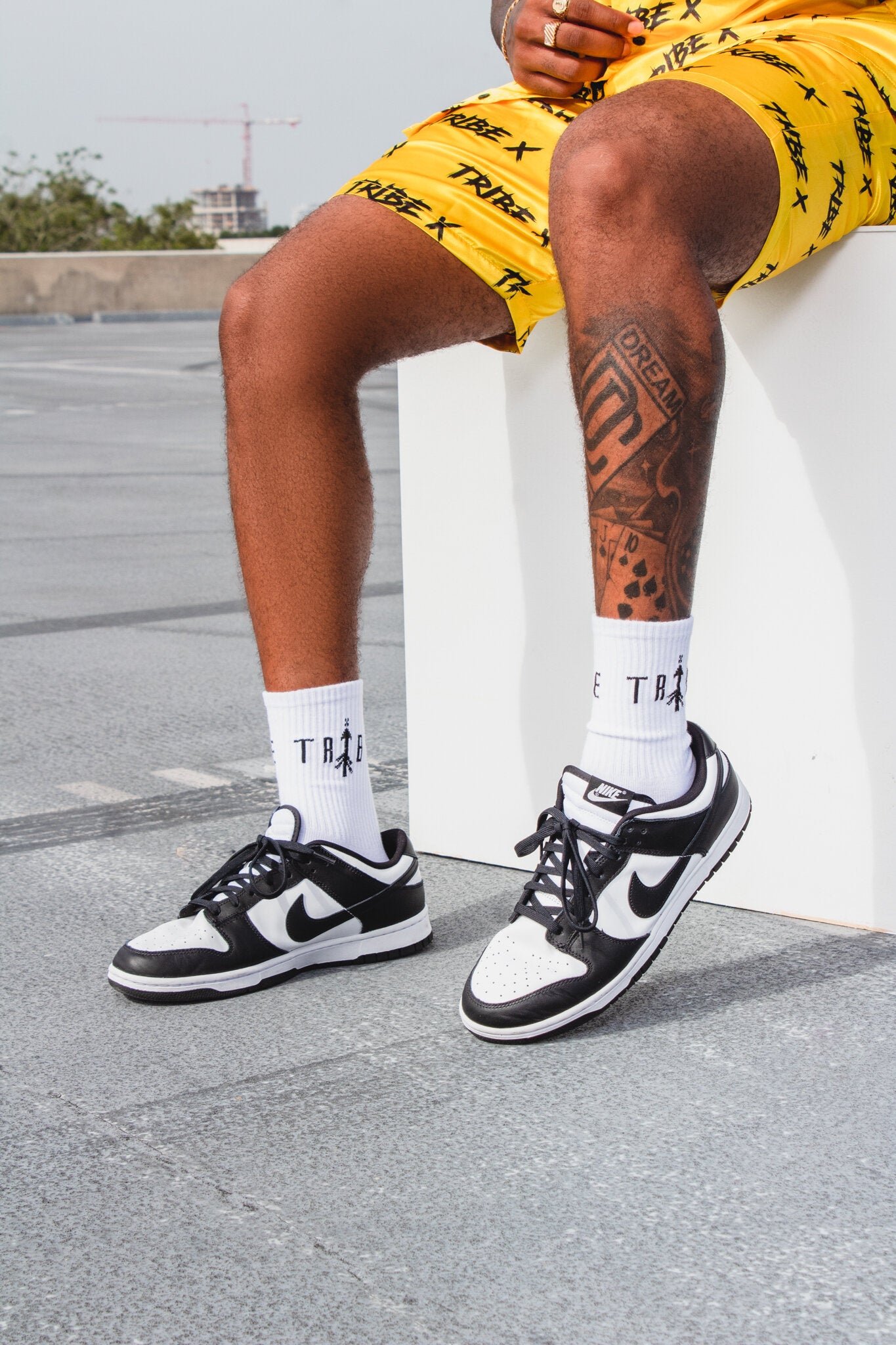 Tribe X Logo Socks - White