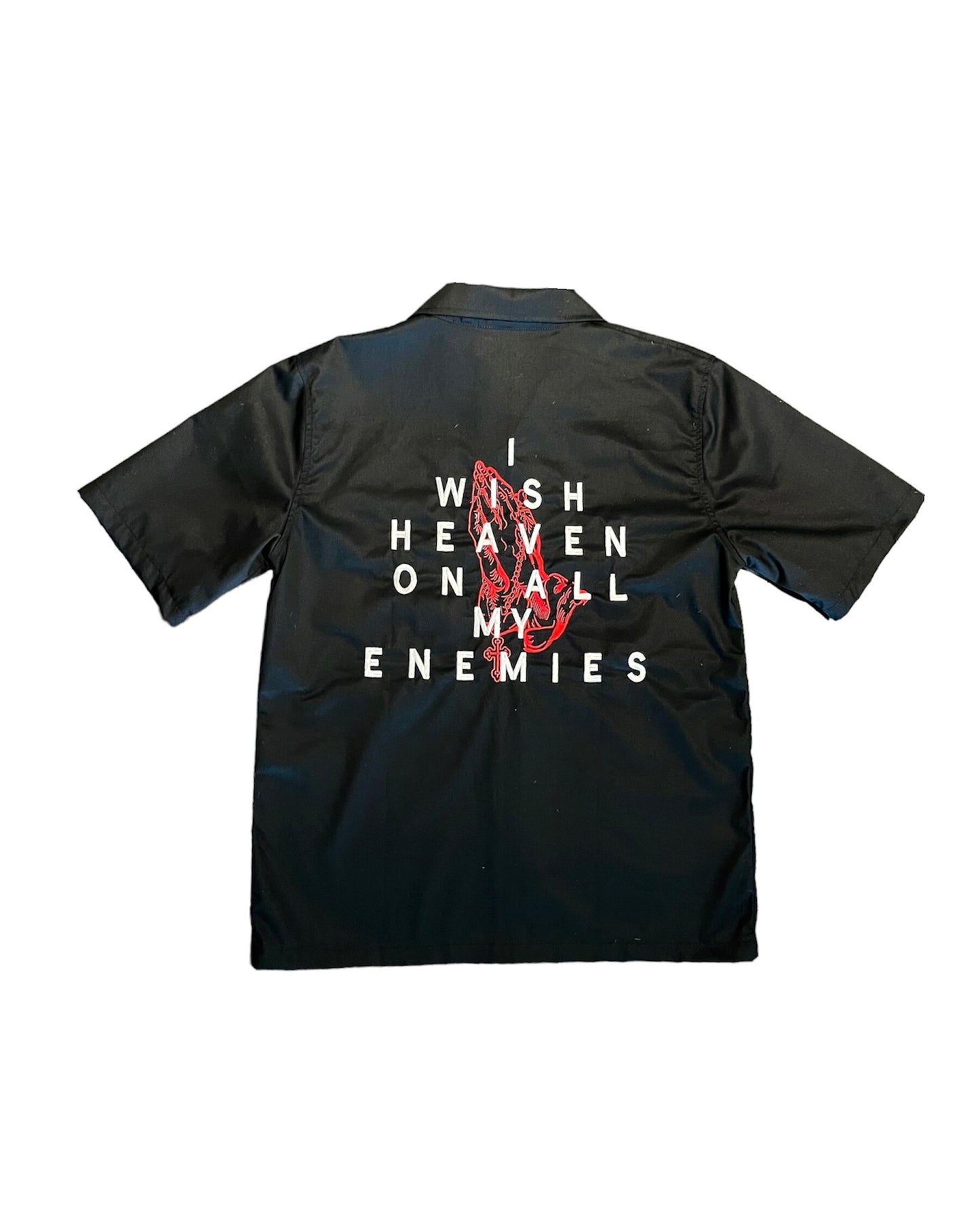 “I Wish Heaven” Button Up - Black
