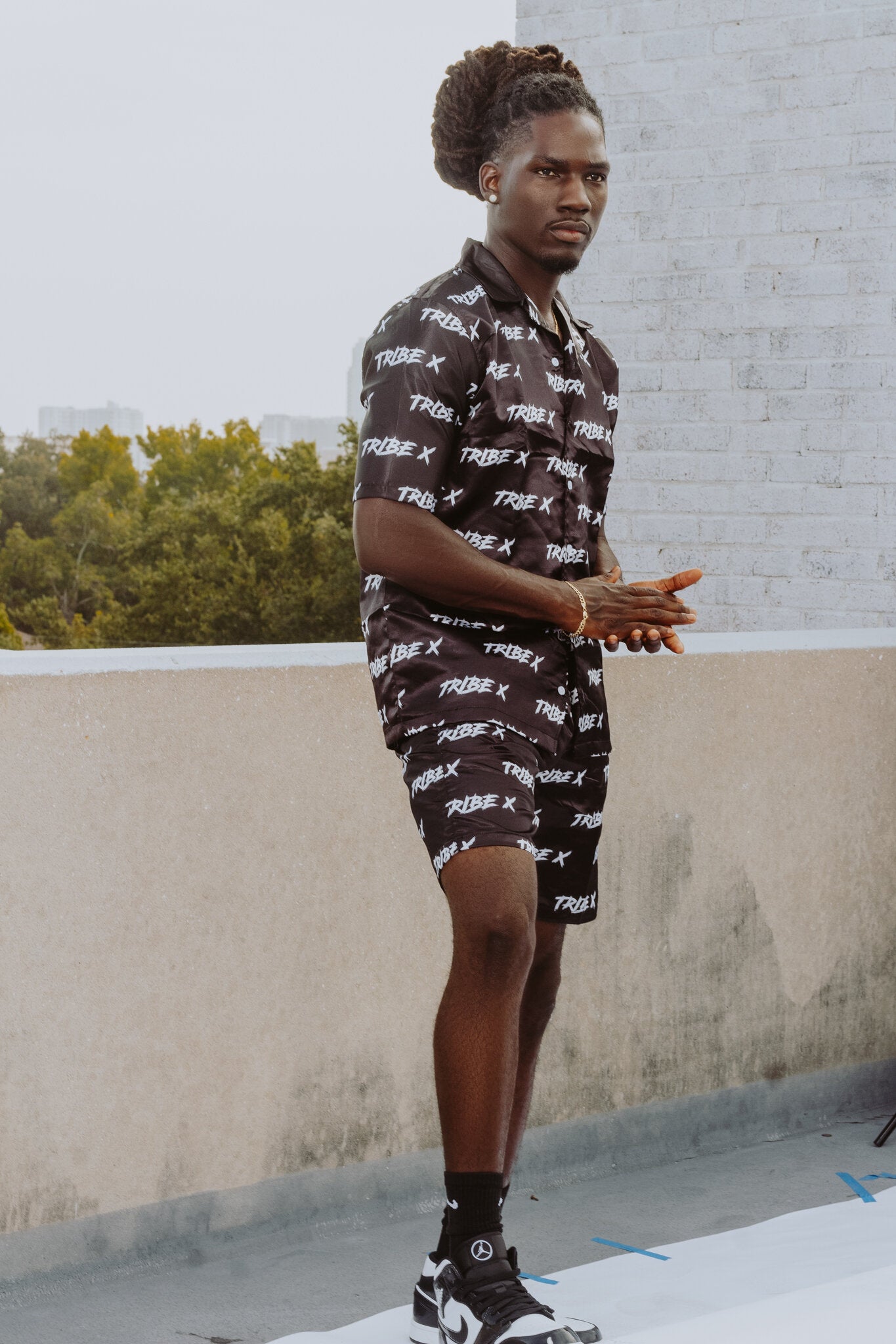 Alternate Logo Allover Print Shirt (Black)