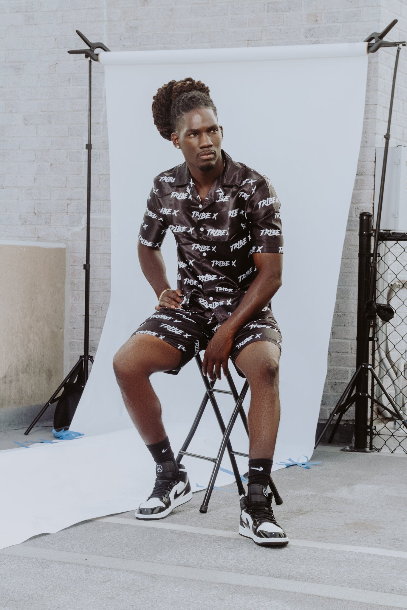 Alternate Logo Allover Print Shirt (Black)