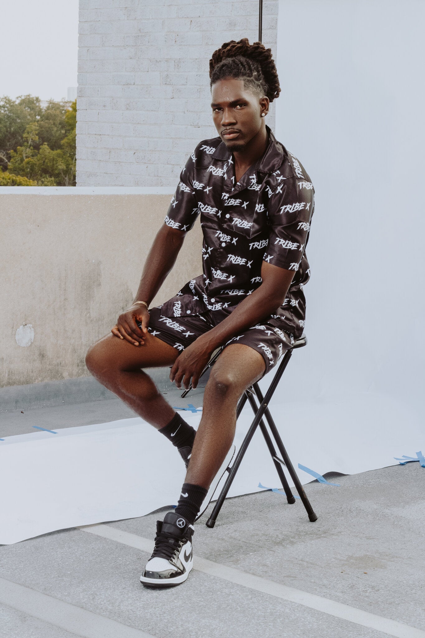 Alternate Logo Allover Print Shirt (Black)