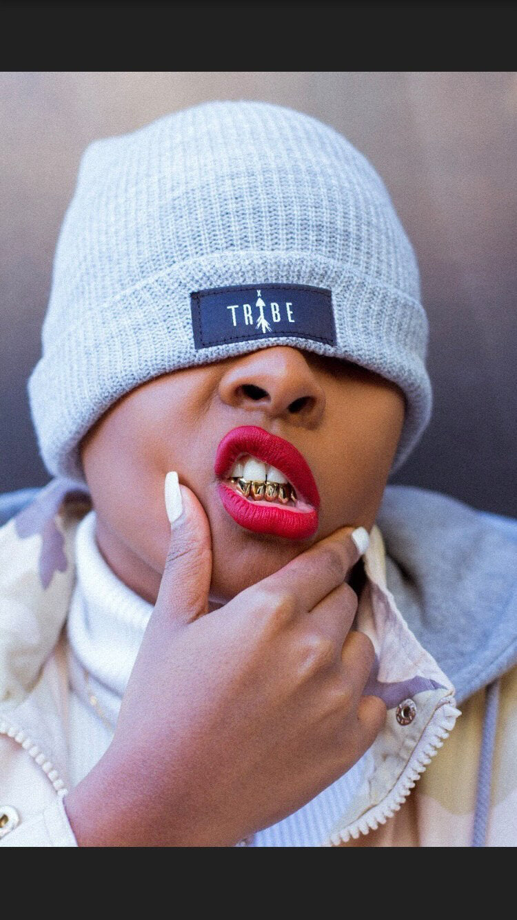 “Red Lips & Golds” Tee - White