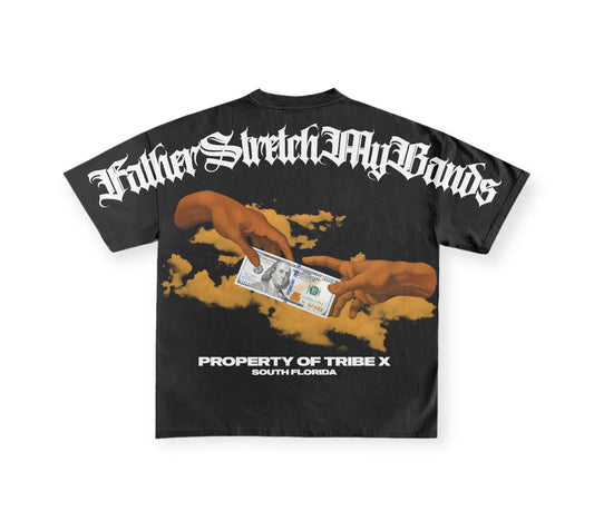“Father Stretch My Bands” Tee - Acid Wash - Preorder