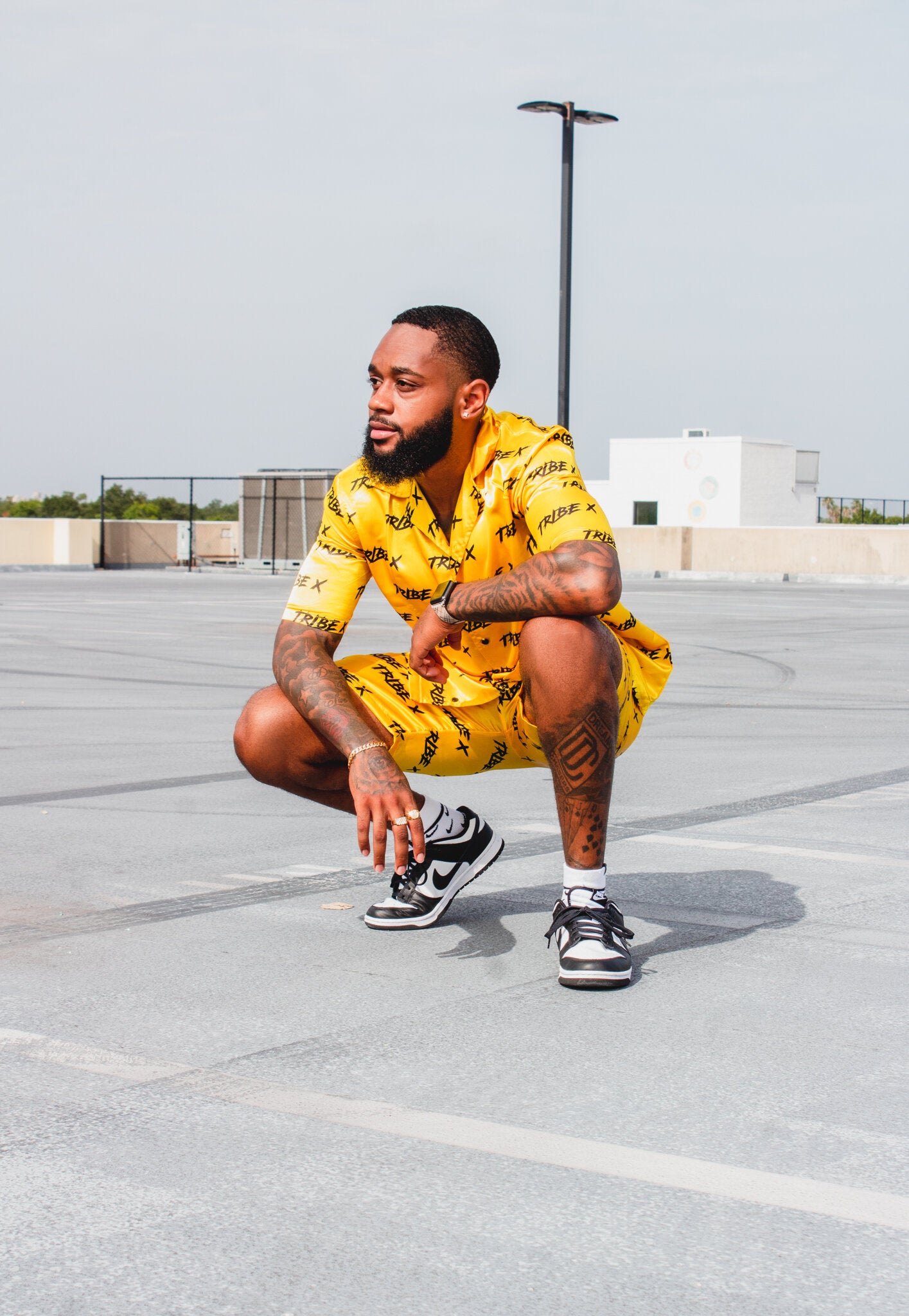 Alternate Logo Allover Print Shirt (Yellow)