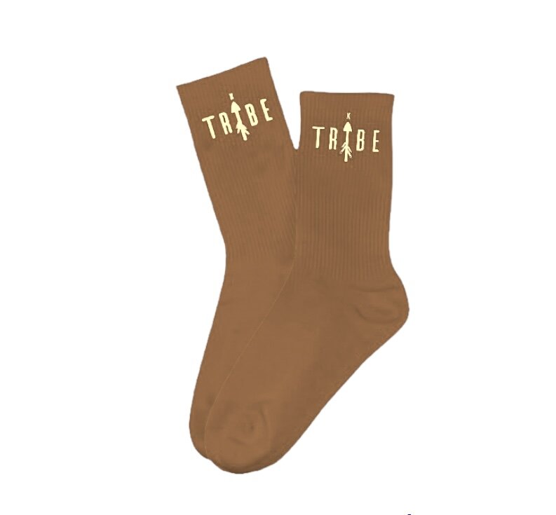 Tribe X Logo Socks - Brown