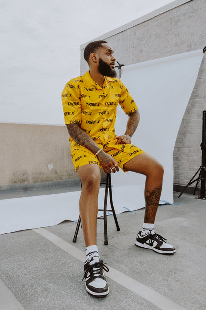 Alternate Logo Allover Print Shirt (Yellow)