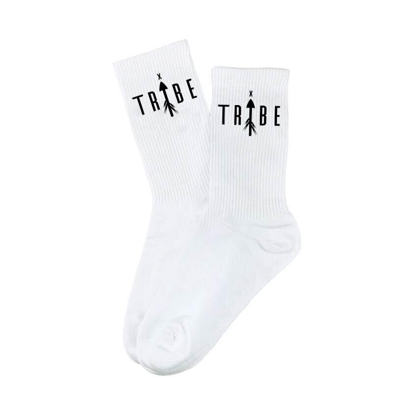 Tribe X Logo Socks - White