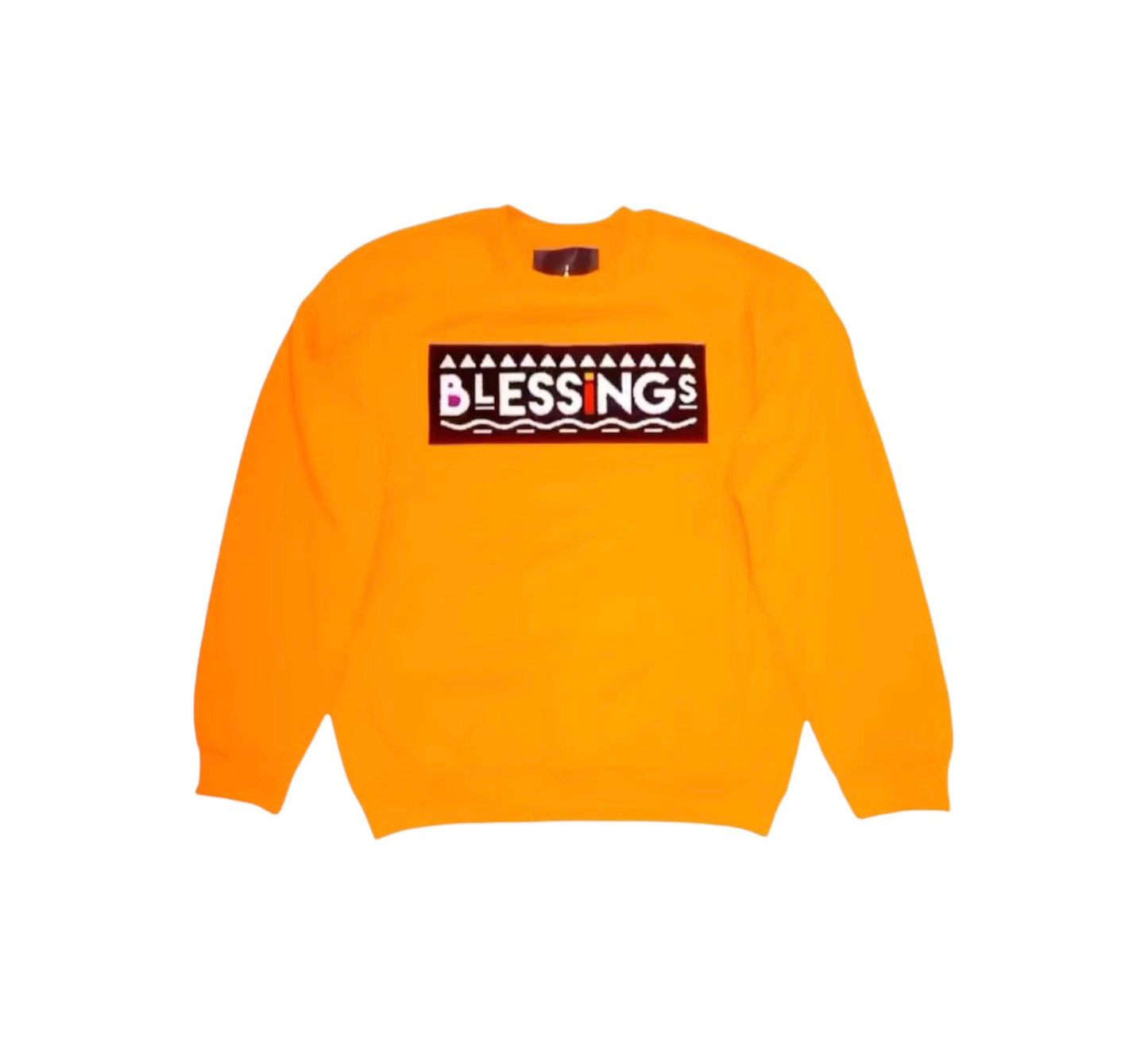 Neon Orange "Blessings" Crewneck
