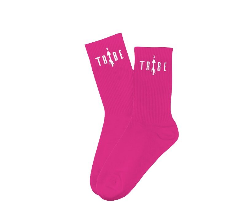 Tribe X Logo Socks - Fuschia