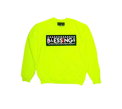 Slime Green "Blessings" Sweatshirt