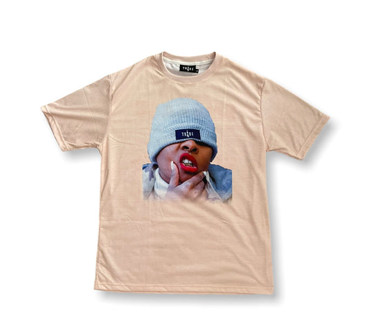 “Red Lips & Golds” Tee - Mauve