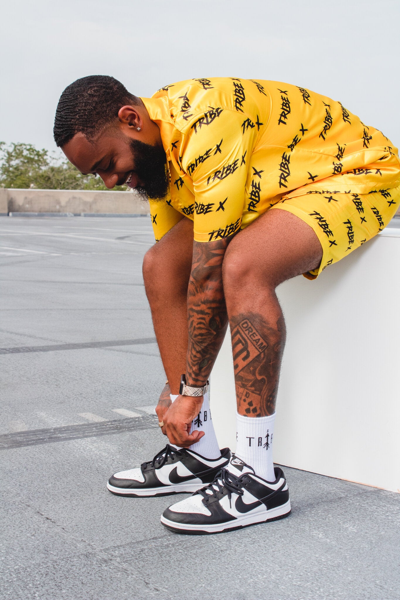 Alternate Logo Allover Print Shirt (Yellow)